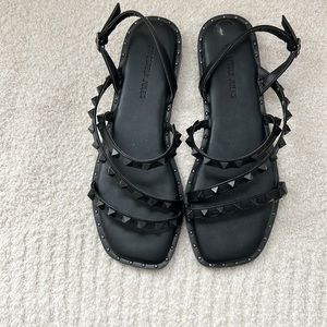 Sincerely Jules Black Studded Sandals
